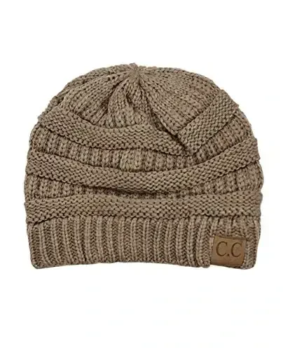 C.C Trendy Warm Chunky Soft Stretch Cable Knit Beanie - 4
