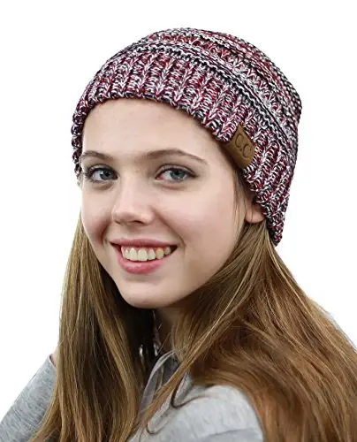 C.C Trendy Warm Chunky Soft Stretch Cable Knit Beanie 