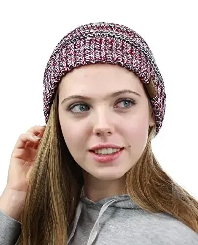 C.C Trendy Warm Chunky Soft Stretch Cable Knit Beanie - 4