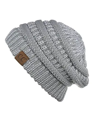 C.C Trendy Warm Chunky Soft Stretch Cable Knit Beanie 