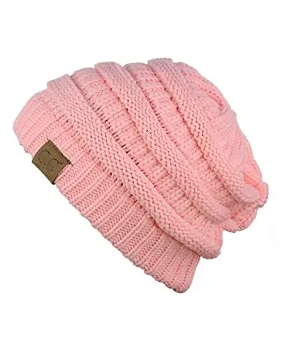 C.C Trendy Warm Chunky Soft Stretch Cable Knit Beanie - 2