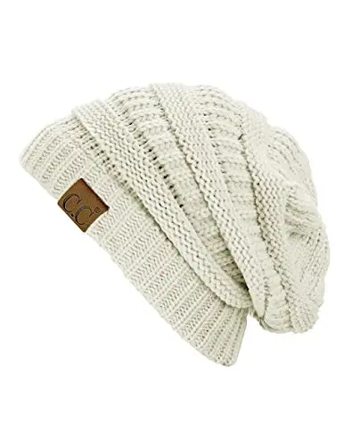 C.C Trendy Warm Chunky Soft Stretch Cable Knit Beanie - 1