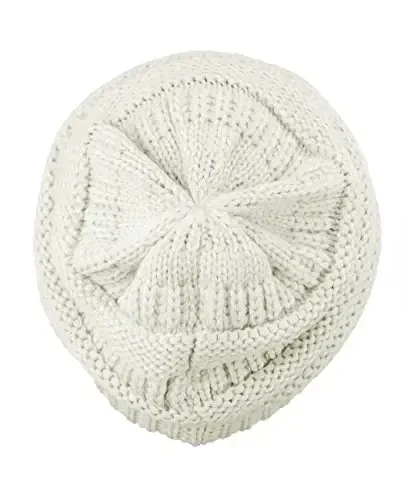 C.C Trendy Warm Chunky Soft Stretch Cable Knit Beanie - 3