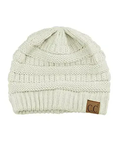 C.C Trendy Warm Chunky Soft Stretch Cable Knit Beanie - 4