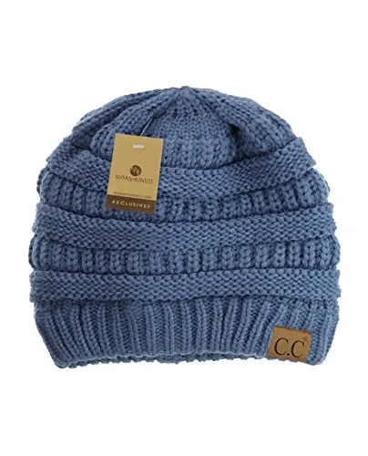 C.C Trendy Warm Chunky Soft Stretch Cable Knit Beanie - 4