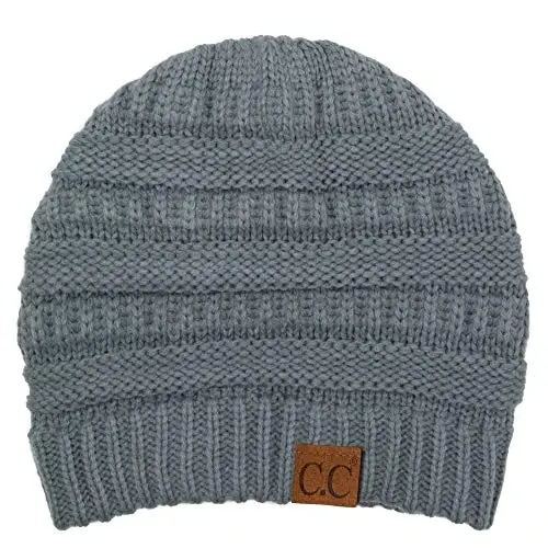 C.C Trendy Warm Chunky Soft Stretch Cable Knit Beanie - 1