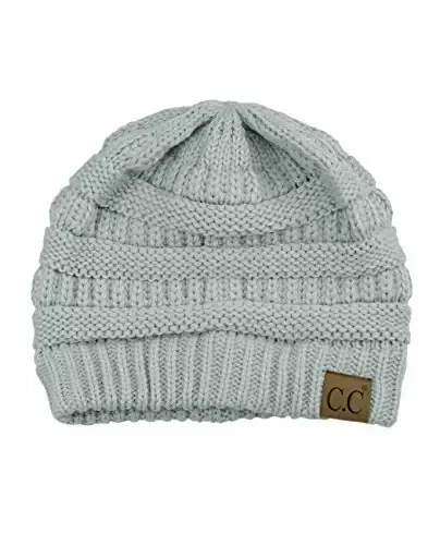 C.C Trendy Warm Chunky Soft Stretch Cable Knit Beanie - 4