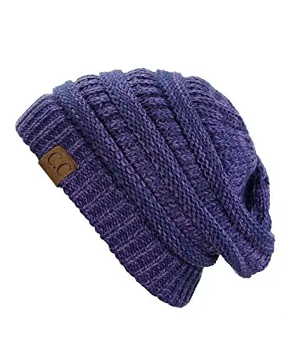 C.C Trendy Warm Chunky Soft Stretch Cable Knit Beanie 