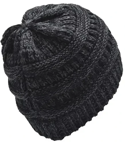 C.C Trendy Warm Chunky Soft Stretch Cable Knit Beanie - 4