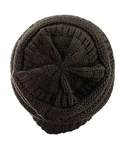 C.C Trendy Warm Chunky Soft Stretch Cable Knit Beanie - 3