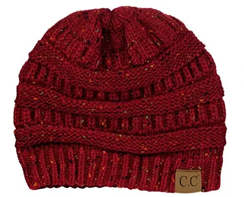 C.C Trendy Warm Chunky Soft Stretch Cable Knit Beanie 