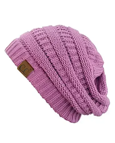 C.C Trendy Warm Chunky Soft Stretch Cable Knit Beanie - 2