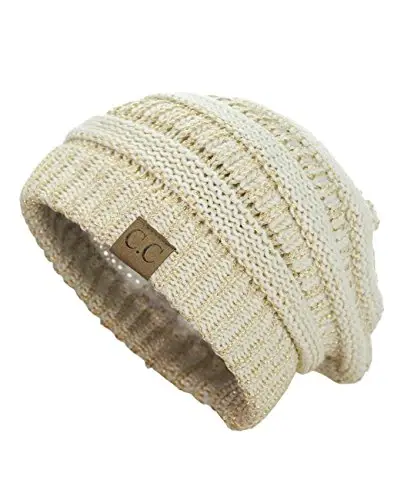 C.C Trendy Warm Chunky Soft Stretch Cable Knit Beanie - 2