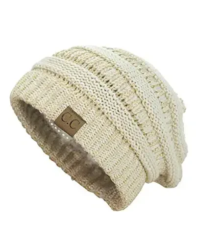 C.C Trendy Warm Chunky Soft Stretch Cable Knit Beanie - 2
