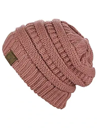 C.C Trendy Warm Chunky Soft Stretch Cable Knit Beanie 