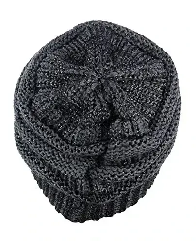 C.C Trendy Warm Chunky Soft Stretch Cable Knit Beanie - 4