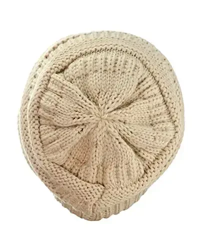 C.C Trendy Warm Chunky Soft Stretch Cable Knit Beanie - 3