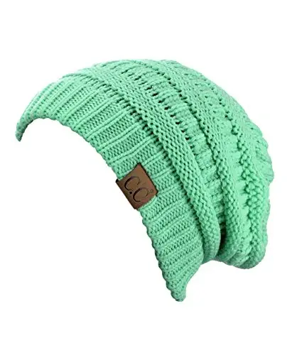 C.C Trendy Warm Chunky Soft Stretch Cable Knit Beanie - 2
