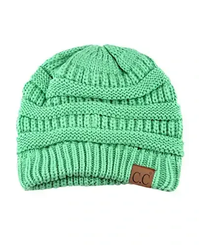 C.C Trendy Warm Chunky Soft Stretch Cable Knit Beanie - 4