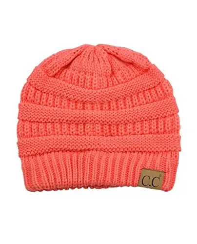 C.C Trendy Warm Chunky Soft Stretch Cable Knit Beanie - 4