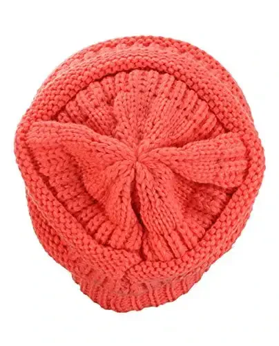 C.C Trendy Warm Chunky Soft Stretch Cable Knit Beanie - 3