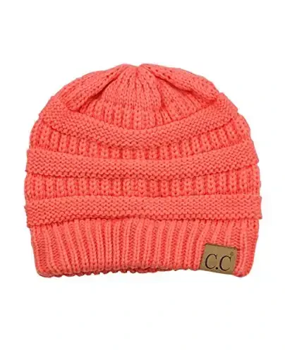 C.C Trendy Warm Chunky Soft Stretch Cable Knit Beanie - 4