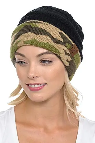 C.C Trendy Warm Chunky Soft Stretch Cable Knit Beanie - 2