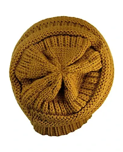 C.C Trendy Warm Chunky Soft Stretch Cable Knit Beanie - 3