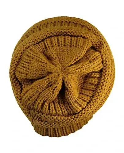 C.C Trendy Warm Chunky Soft Stretch Cable Knit Beanie - 3