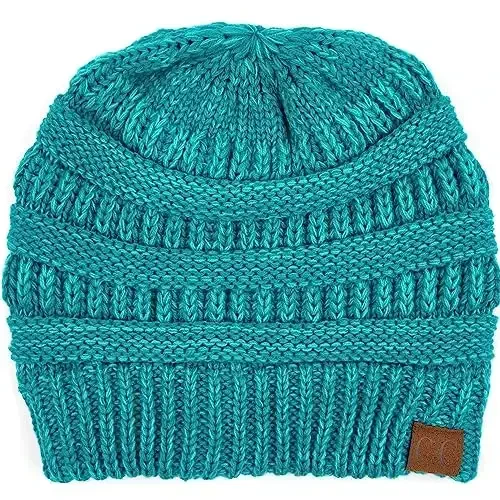 C.C Trendy Warm Chunky Soft Stretch Cable Knit Beanie - 1