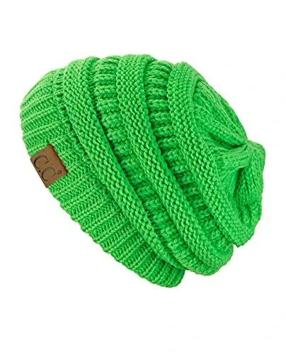 C.C Trendy Warm Chunky Soft Stretch Cable Knit Beanie 