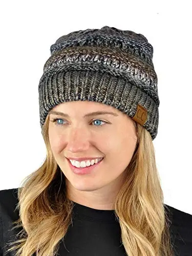 C.C Trendy Warm Chunky Soft Stretch Cable Knit Beanie - 2