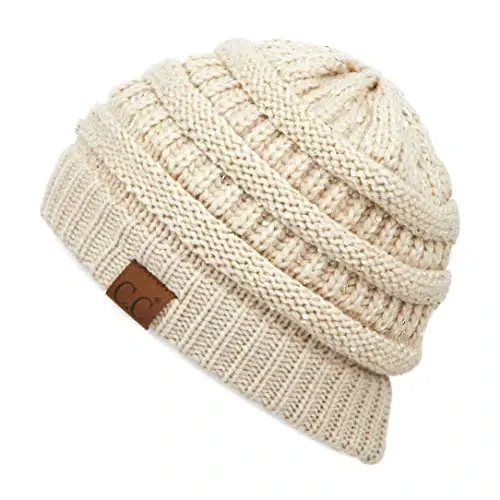 C.C Trendy Warm Chunky Soft Stretch Cable Knit Beanie 