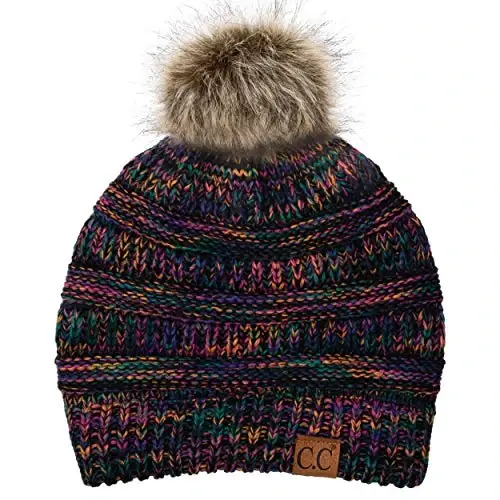 C.C Trendy Warm Chunky Soft Stretch Cable Knit Beanie 