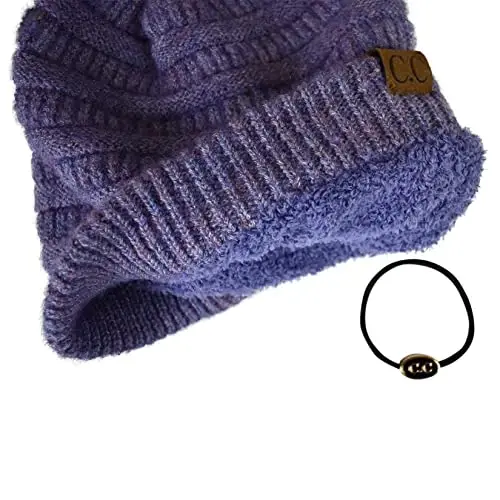 C.C Trendy Warm Chunky Soft Stretch Cable Knit Beanie - 4
