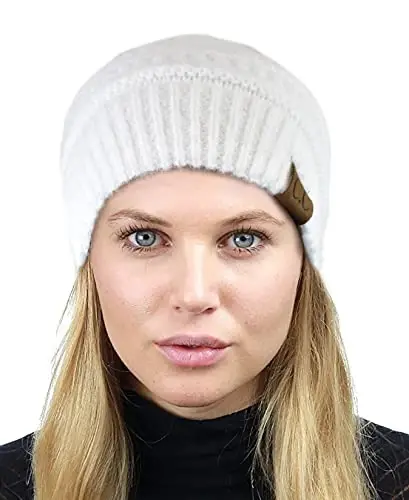 C.C Trendy Warm Chunky Soft Stretch Cable Knit Beanie 
