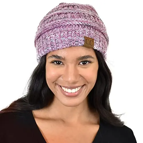 C.C Trendy Warm Chunky Soft Stretch Cable Knit Beanie - 1