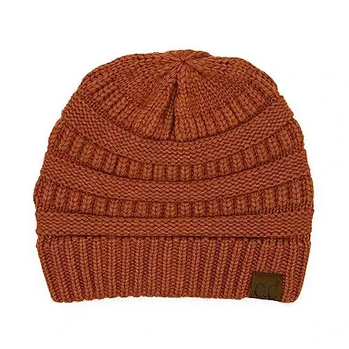 C.C Trendy Warm Chunky Soft Stretch Cable Knit Beanie 