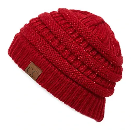 C.C Trendy Warm Chunky Soft Stretch Cable Knit Beanie 