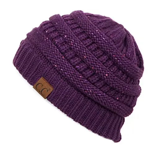 C.C Trendy Warm Chunky Soft Stretch Cable Knit Beanie 