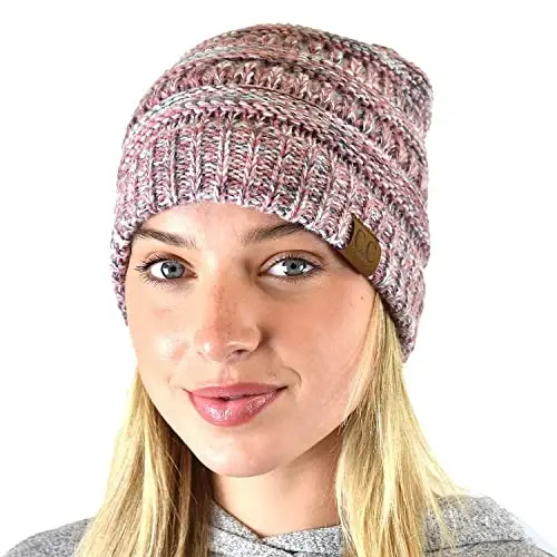 C.C Trendy Warm Chunky Soft Stretch Cable Knit Beanie - 4