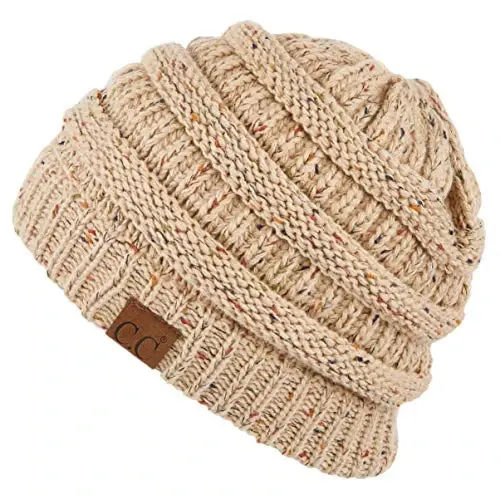 C.C Trendy Warm Chunky Soft Stretch Cable Knit Beanie 