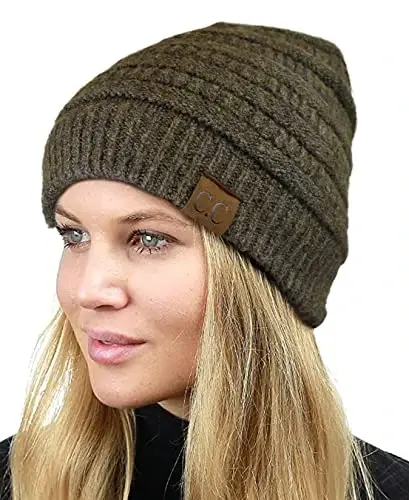 C.C Trendy Warm Chunky Soft Stretch Cable Knit Beanie - C.C (1)