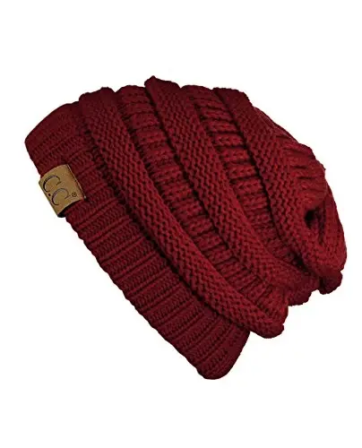 C.C Trendy Warm Chunky Soft Stretch Cable Knit Beanie 