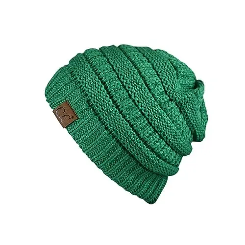 C.C Trendy Warm Chunky Soft Stretch Cable Knit Beanie 