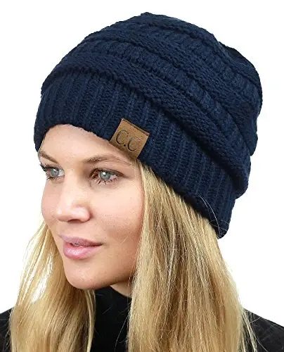 C.C Trendy Warm Chunky Soft Stretch Cable Knit Beanie - 2
