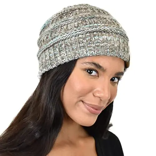 C.C Trendy Warm Chunky Soft Stretch Cable Knit Beanie - 3