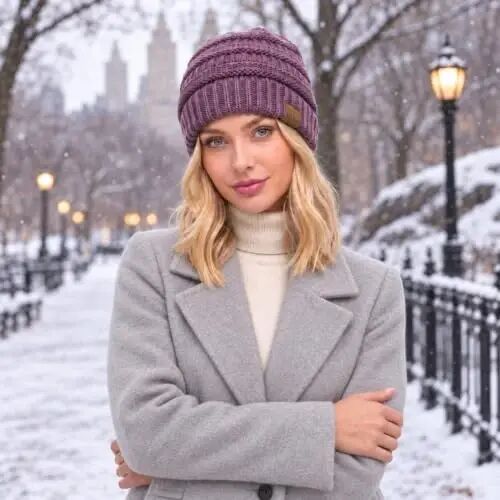 C.C Trendy Warm Chunky Soft Stretch Cable Knit Beanie - C.C (1)