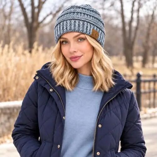 C.C Trendy Warm Chunky Soft Stretch Cable Knit Beanie - C.C (1)