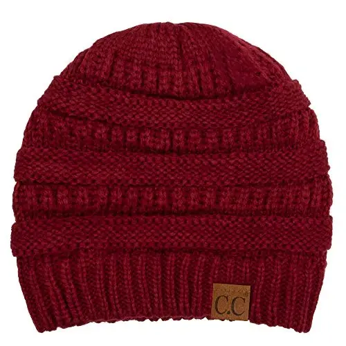 C.C Trendy Warm Chunky Soft Stretch Cable Knit Beanie - 1